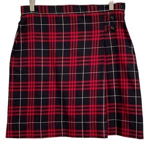 Lands’ End Women’s Uniform Skirt | Professional | Red Plaid | Size 6/7